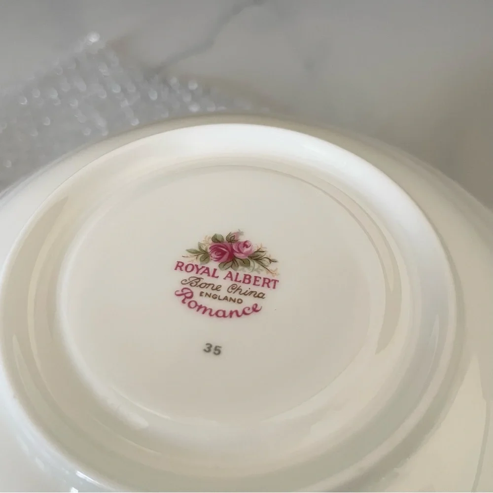 Romance Pink Roses Cup & Saucer by Royal Albert